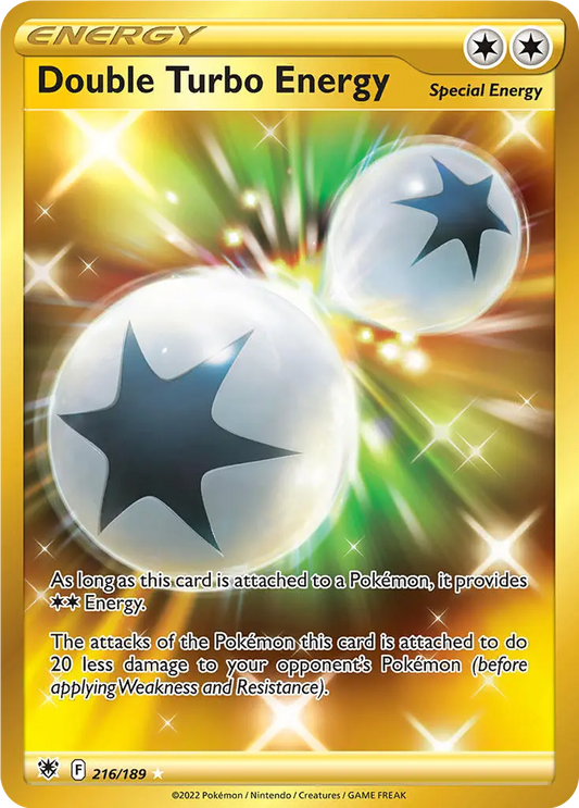 Double Turbo Energy Secret Rare - 216/189 - Astral Radiance