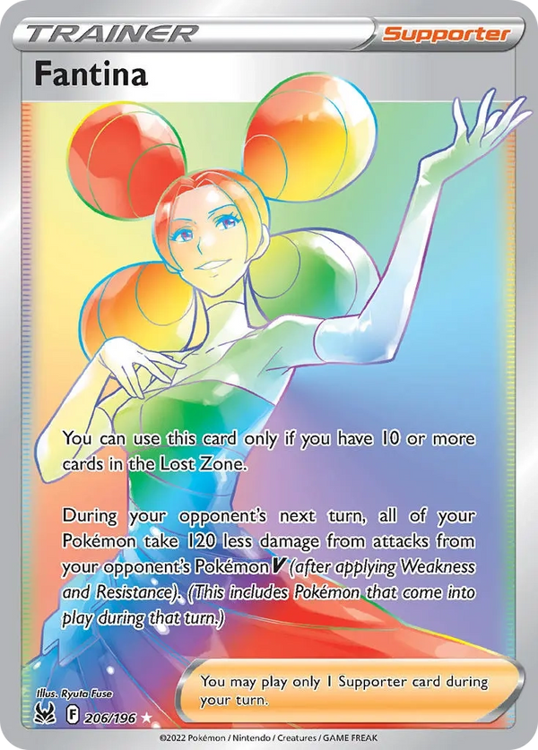 Fantina Rainbow Rare - 206/196 - Lost Origin