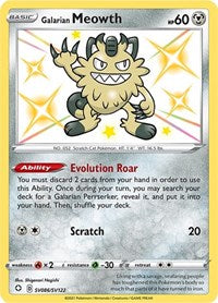 Galarian Meowth Baby Shiny - SV086/SV122 - Shining Fates