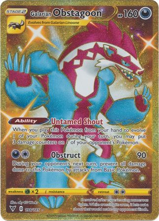Galarian Obstagoon Secret Rare - 198/185 - Vivid Voltage
