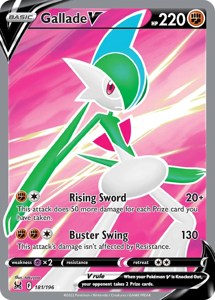 Gallade V Full Art - 180/196 - Lost Origin
