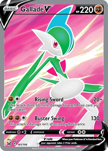 Gallade V Full Art - 180/196 - Lost Origin