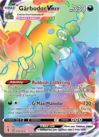 Garbodor VMAX Rainbow Rare - 216/203 - Evolving Skies