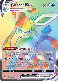 Glaceon VMAX Rainbow Rare - 208/203 - Evolving Skies