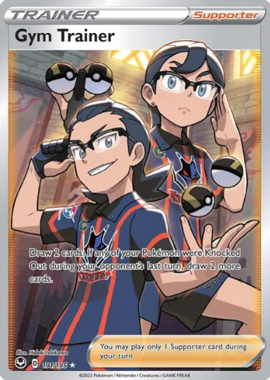 Gym Trainer Full Art - 191/195 - Silver Tempest