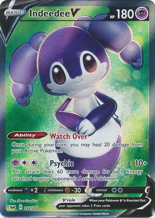 Indeedee V Full Art - 192/202 - Sword & Shield