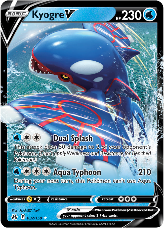 Kyogre V - 37/159 - Crown Zenith