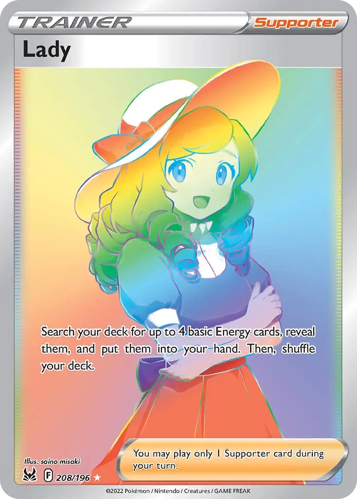Lady Rainbow Rare - 208/196 - Lost Origin