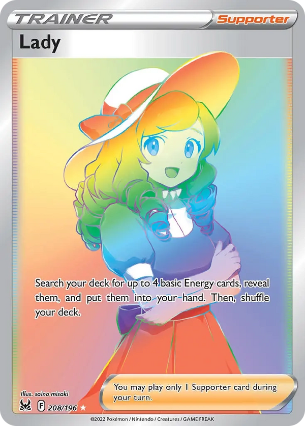 Lady Rainbow Rare - 208/196 - Lost Origin