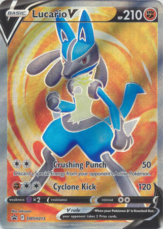 Lucario V Full Art - SWSH213 - Sword & Shield Promos