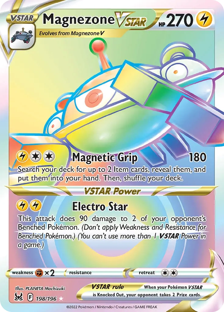 Magnezone VSTAR Rainbow Rare - 198/196 - Lost Origin