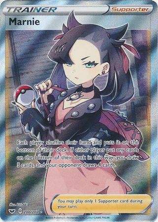 Marnie Full Art - 200/202 -Sword & Shield Base