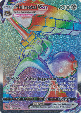 Melmetal VMAX Rainbow Rare - 080/078 - Pokemon GO