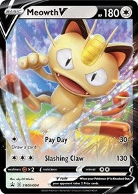 Meowth V - SWSH004 - SWord & Shield Promos