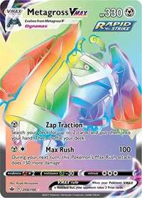 Metagross VMAX Rainbow Rare - 208/198 - Chilling Reign