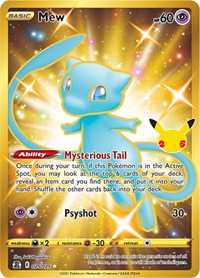 Mew Secret Rare - 25/25 - Celebrations