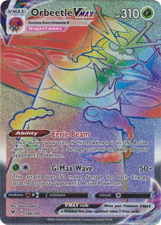Orbeetle Vmax Rainbow Rare - 186/185 - Vivid Voltage