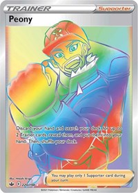 Peony Rainbow Rare - 220/198 - Chilling Reign