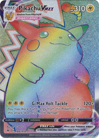 Pikachu VMAX Rainbow Rare - 188/185 - Vivid Voltage