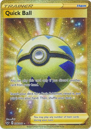 Quick Ball Secret Rare - 216/202 - Sword & Shield Base Set