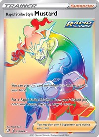 Rapid Strike Style Mustard Rainbow Rare - 176/163 - Battle Styles