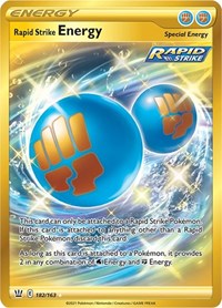 Rapid Strike Energy Secret Rare - 182/163 - Battle Styles