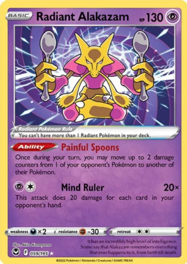 Radiant Alakazam - 59/195 - Silver Tempest