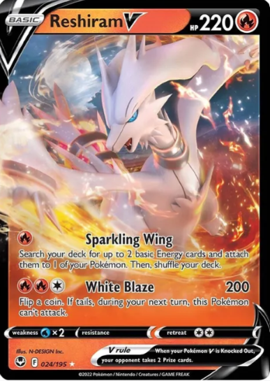 Reshiram V - 24/195 - Silver Tempest