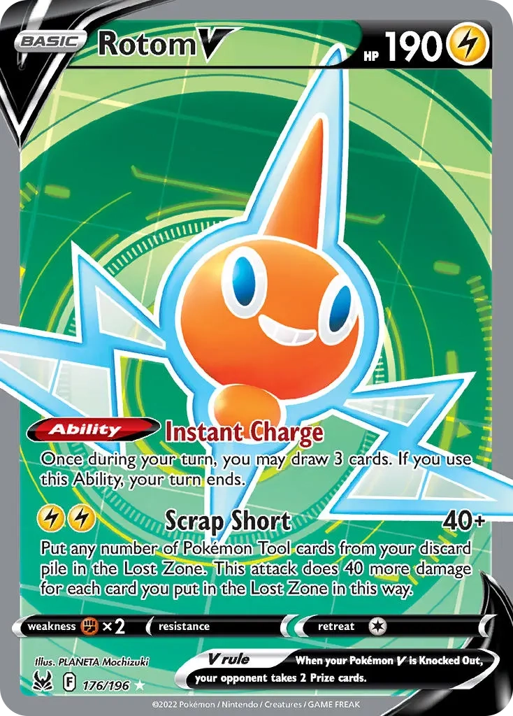 Rotom V Full Art - 176/196 - Lost Origin