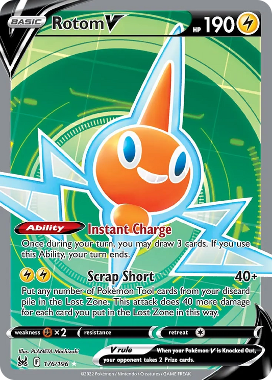 Rotom V Full Art - 176/196 - Lost Origin