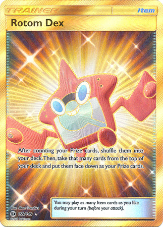 Rotom Dex Secret Rare - 159/149 - Sun and Moon Base Set