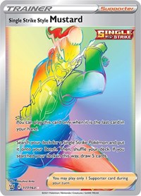 Single Strike Style Mustard Rainbow Rare - 177/163 - Battle Styles