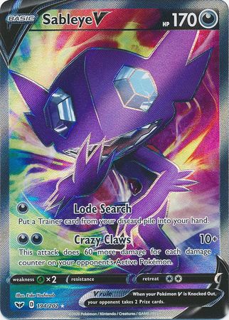 Sableye V Full Art - 194/202 - Sword & Shield Base