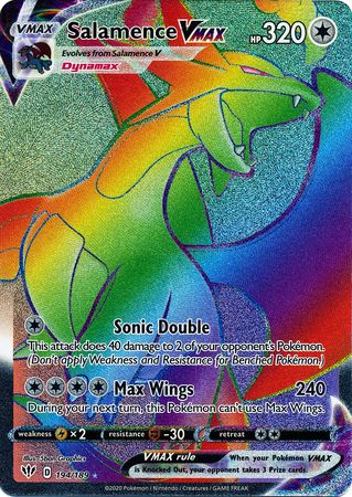 Salamence VMAX Rainbow Rare - 194/189 - Darkness Ablaze