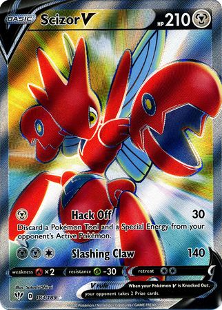 Scizor V Full Art - 183/189 - Darkness Ablaze