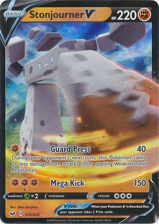 Stonjourner V - 115/202 - Sword & Shield