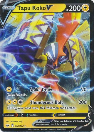 Tapu Koko V - 72/202 - Sword & Shield