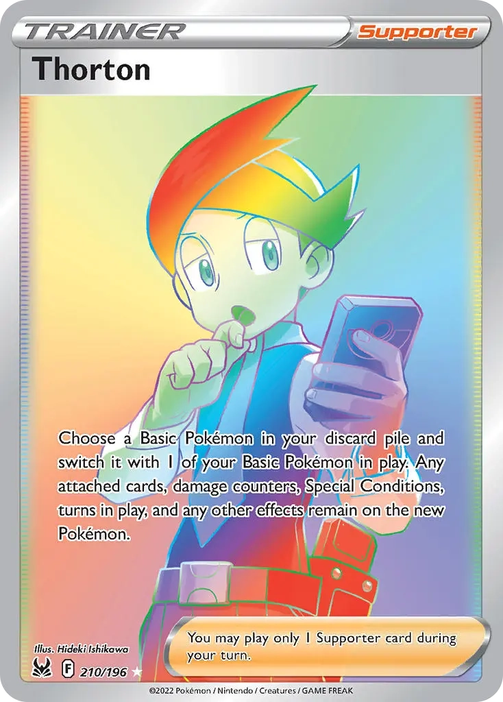Thorton Rainbow Rare - 210/196 - Lost Origin