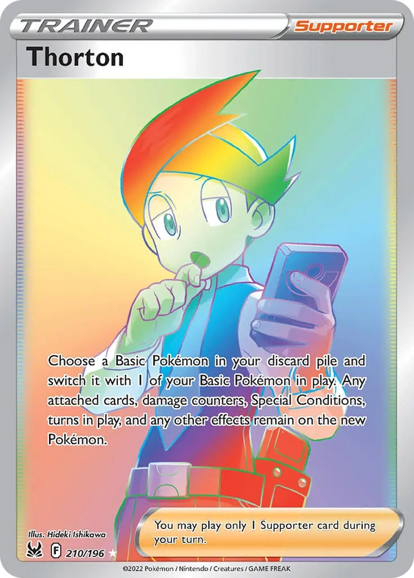 Thorton Rainbow Rare - 210/196 - Lost Origin