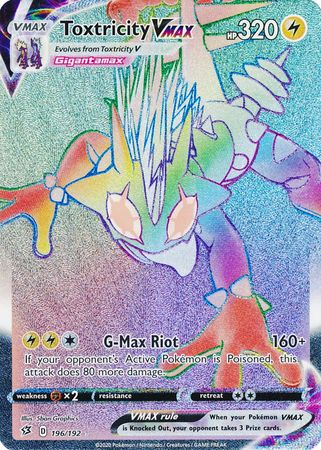 Toxtricity VMAX Rainbow Rare - 196/192 - Rebel Clash