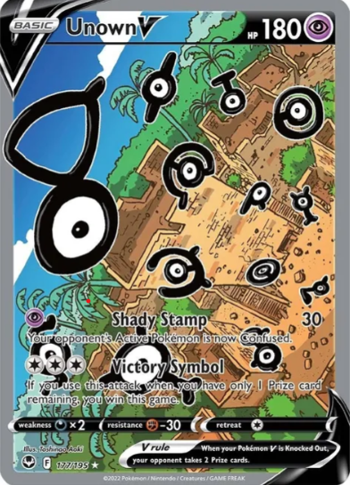 Unown V Alternate Art - 177/195 - Silver Tempest