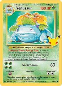 Venusaur Holo Rare - 15/102 - Celebrations