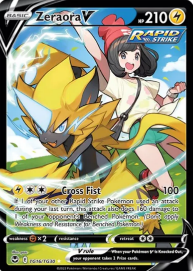 Zeraora V - TG16/TG30 - Silver Tempest