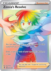 Zinnia's Resolve Rainbow Rare - 225/203 - Evolving Skies