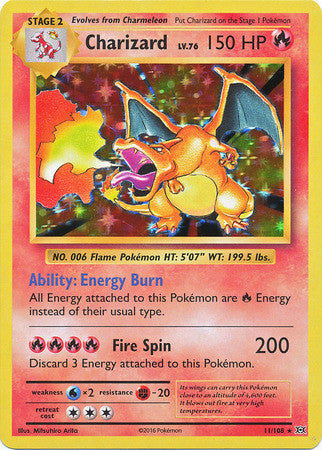 Charizard Holo Rare - 11/108 - Evolutions