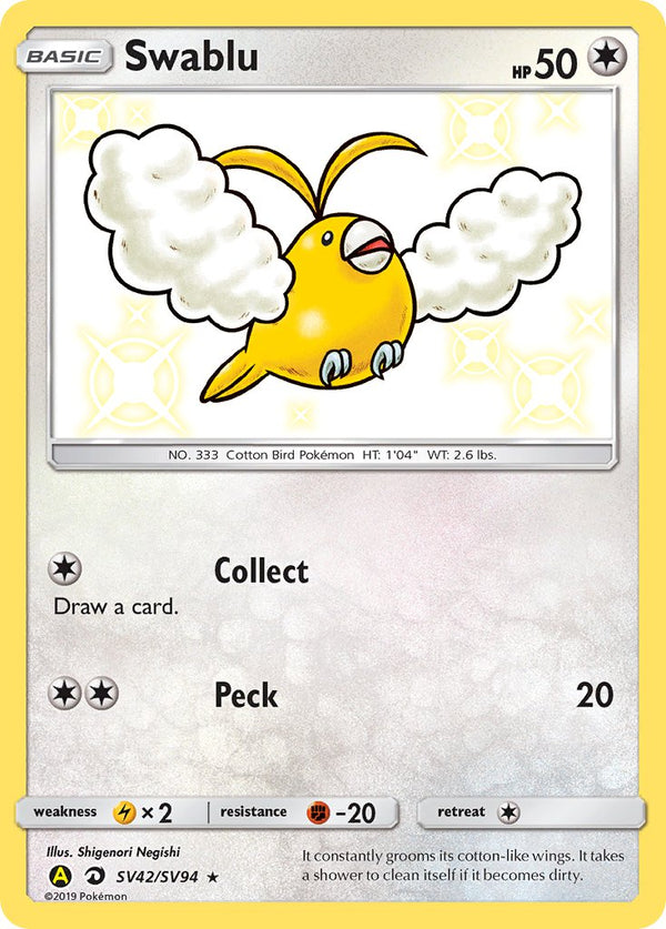Swablu Baby Shiny - SV42/SV94 - Hidden Fates