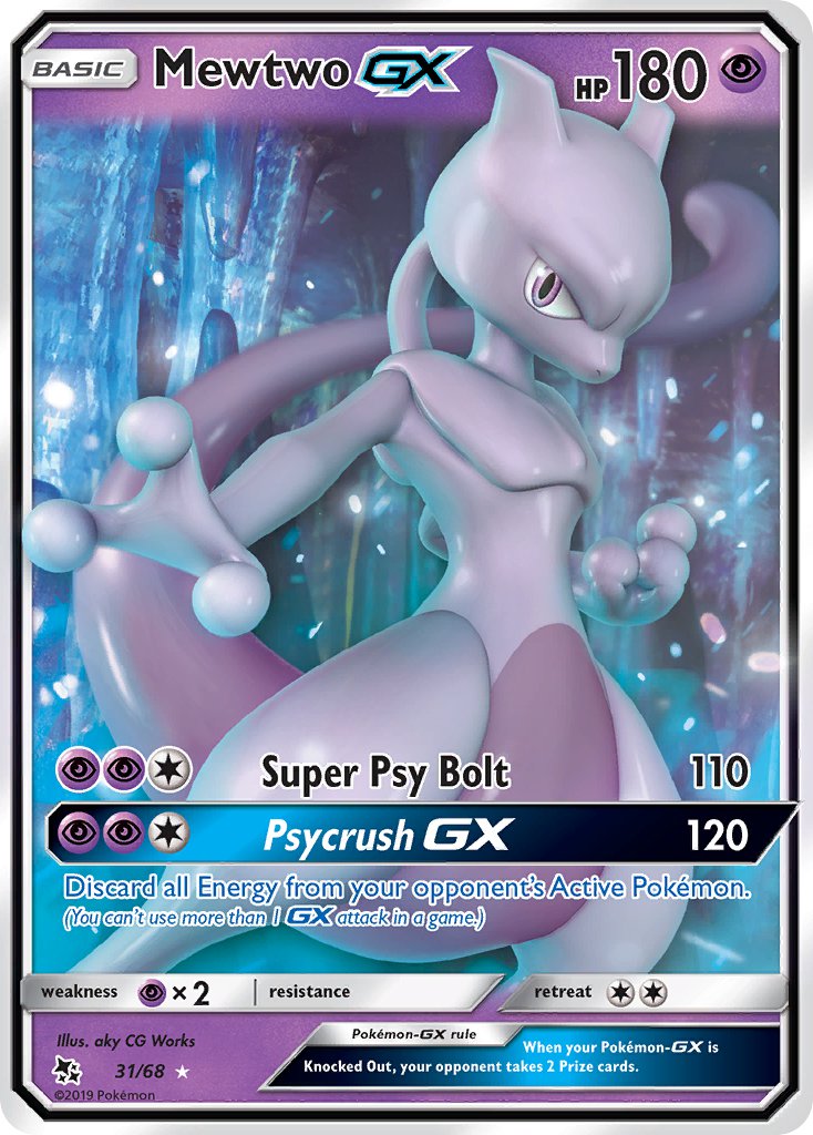Mewtwo GX - 31/68 - Hidden Fates
