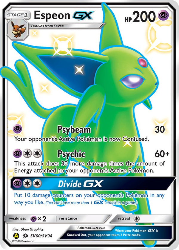 Espeon GX Full Art Shiny - SV60/SV94 - Hidden Fates