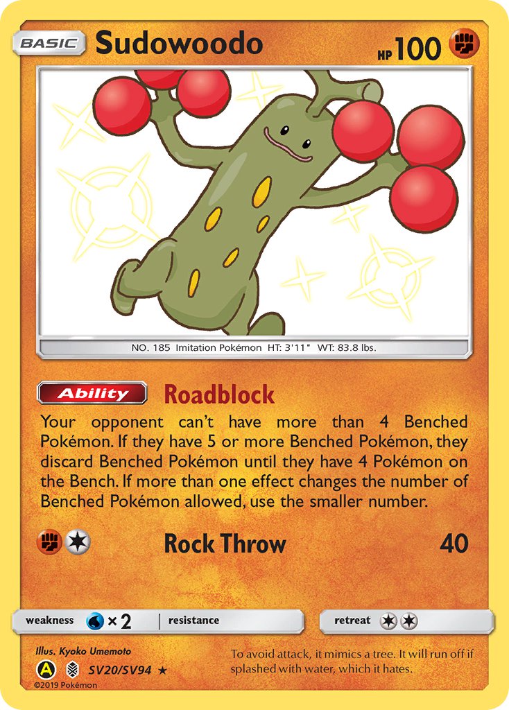 Sudowoodo Baby Shiny - SV20/SV94 - Hidden Fates
