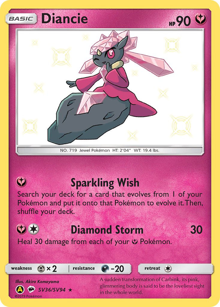 Diancie Baby Shiny - SV36/SV94 - Hidden Fates